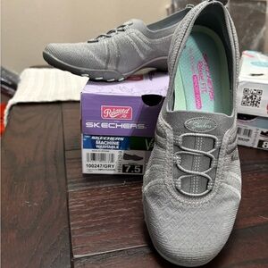 Skechers Women's Gray Slip-On Sneakers
